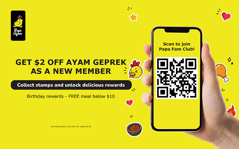 Loyalty program Papa Ayam Singapore